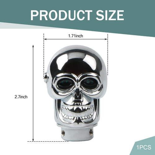 Skull-shaped universal alloy shift knob