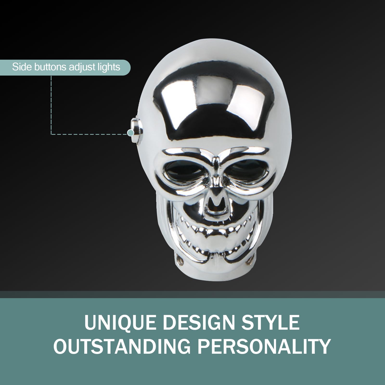 Skull-shaped universal alloy shift knob