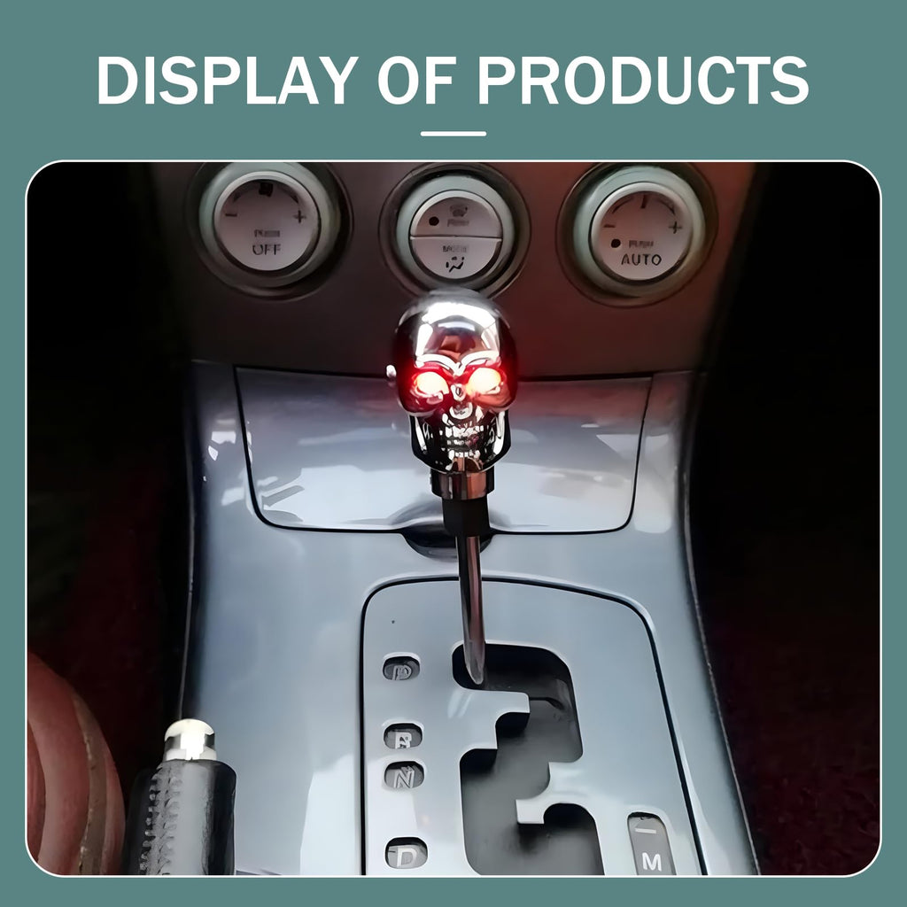 Skull-shaped universal alloy shift knob